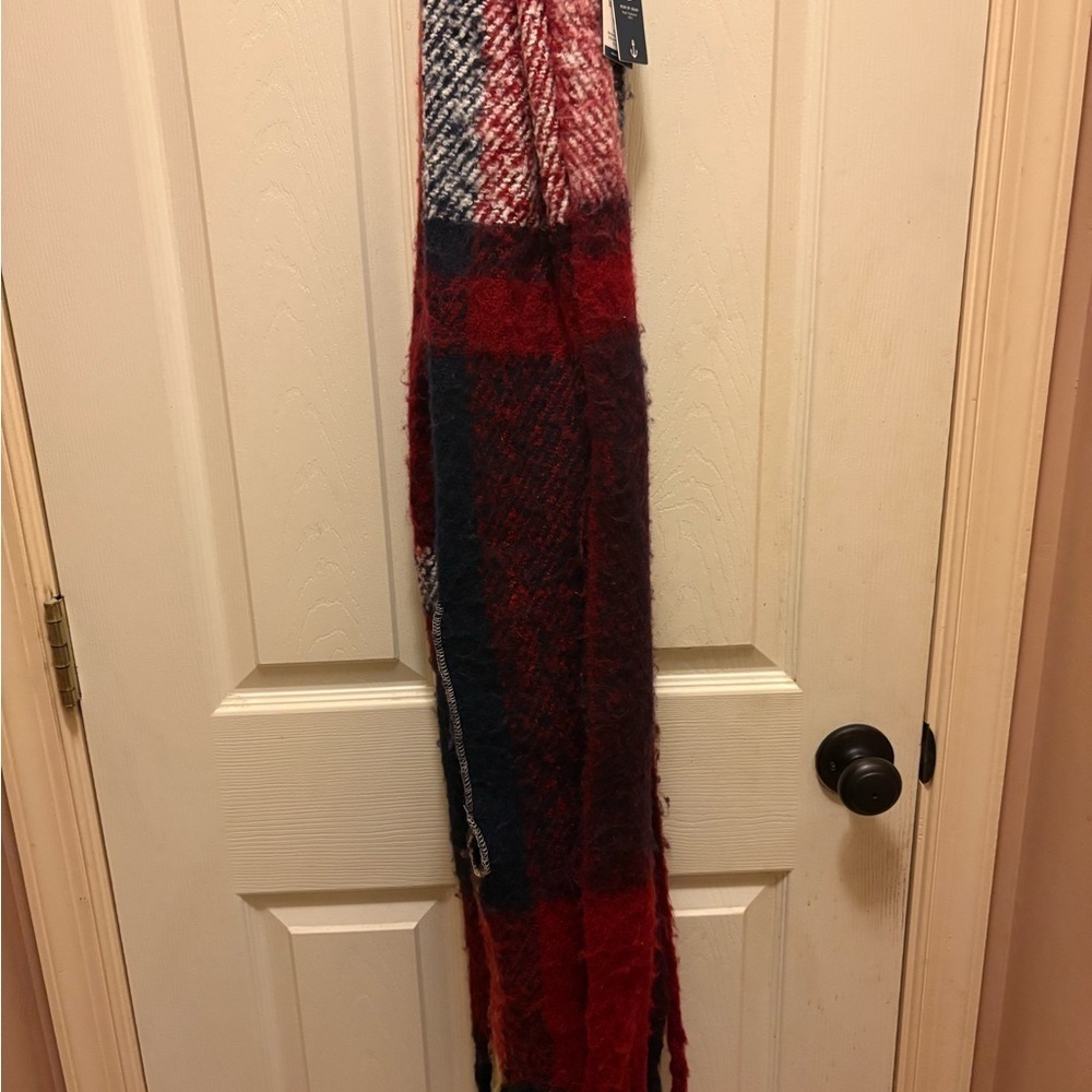 Man of Aran Plaid Shawl & Scarf Made in Ireland OS & NWT!!